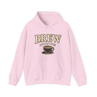 Brew Good Vibes Hoodie | Vintage Cafe Style Pullover | Cozy Coffee Aesthetic Sweatshirt | Retro Barista Gift