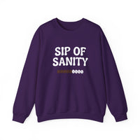 Sip Of Sanity Funny Coffee Sweatshirt | Gildan 18000 Unisex Fleece Crewneck