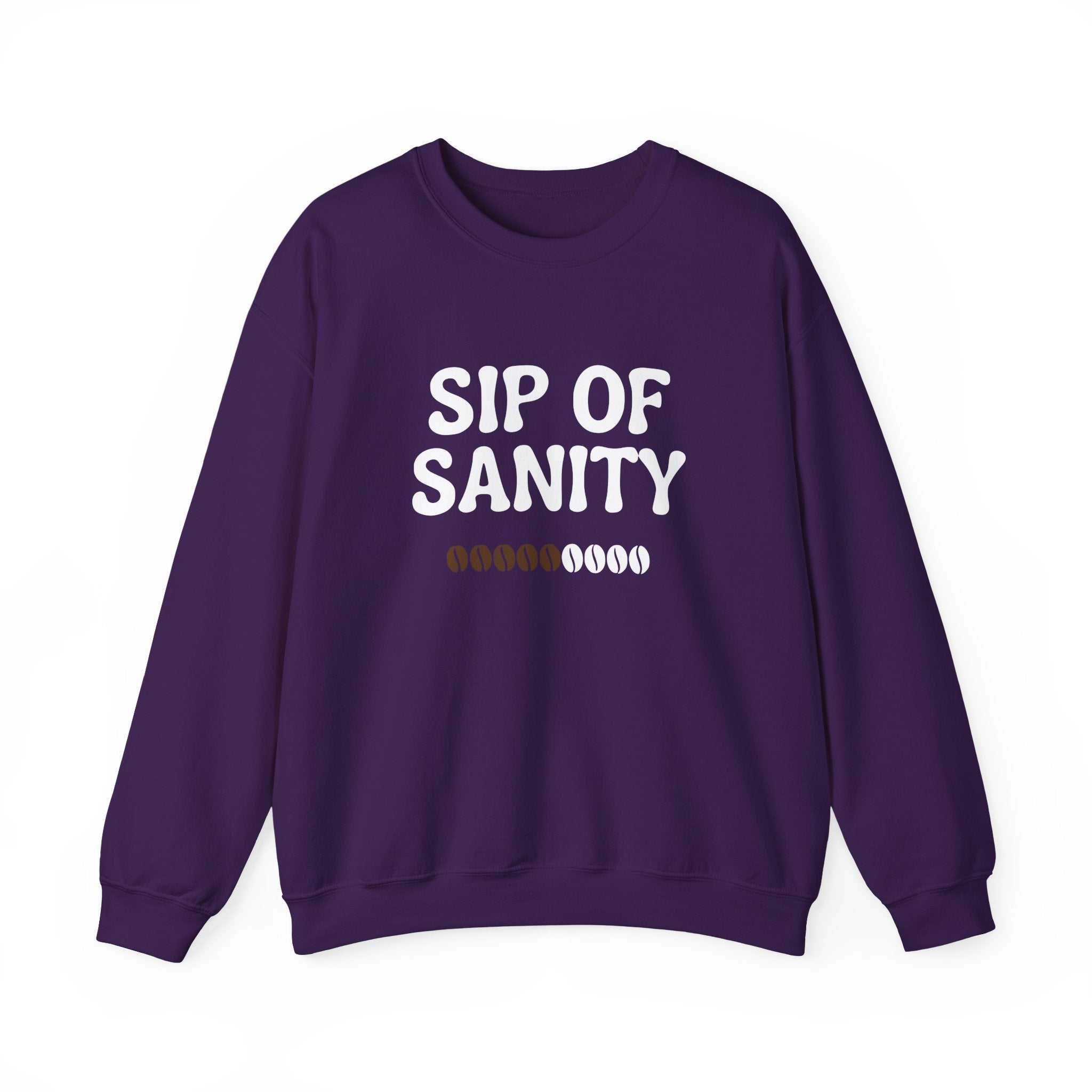 Sip Of Sanity Funny Coffee Sweatshirt | Gildan 18000 Unisex Fleece Crewneck