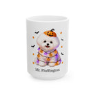 Personalized Bichon Frise Hund dog ceramic coffee mug with Halloween artwork and custom name — image 2