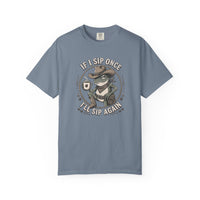 Coffee Frog T-Shirt — “If I Sip Once I’ll Sip Again” Retro Graphic Tee