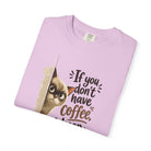 Cat Peeking Coffee Tee — “If You Don’t Have Coffee, Keep Walking” T-Shirt