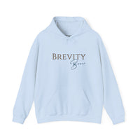 Minimalist Brevity Brew Hoodie - Aesthetic Script Logo Pullover - Cozy Unisex Oversized Sweatshirt