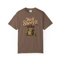 Well Sheeyit Frog T-Shirt — Funny Retro Frog with Coffee Graphic