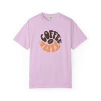 Coffee Time T-Shirt | Comfort Colors 1717 | Retro Sunrise Caffeine Tee