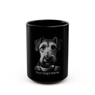 Personalized Lakeland Terrier black ceramic coffee mug with custom dog name