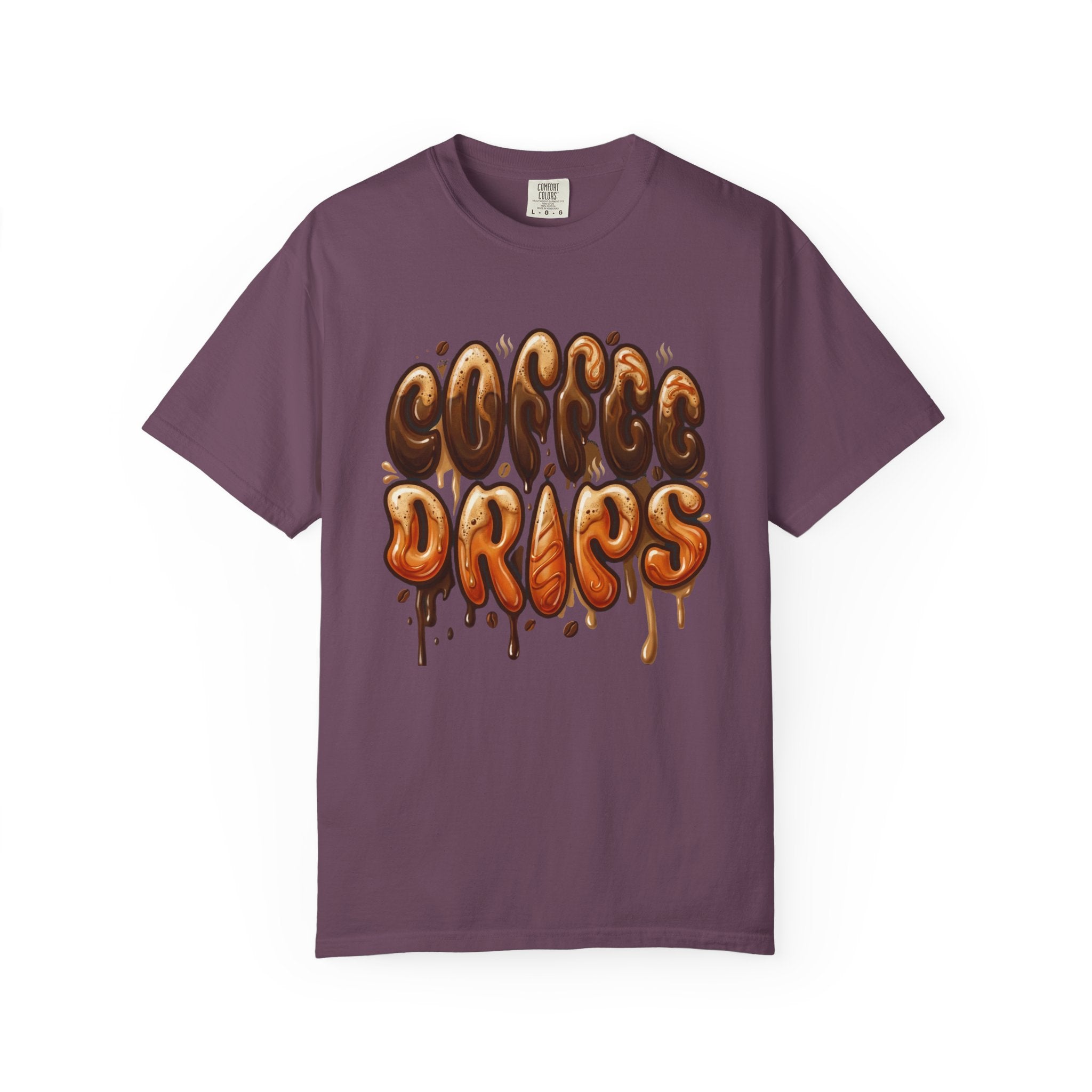 Coffee Drips Retro T-Shirt | Comfort Colors Garment Dyed Graphic Tee