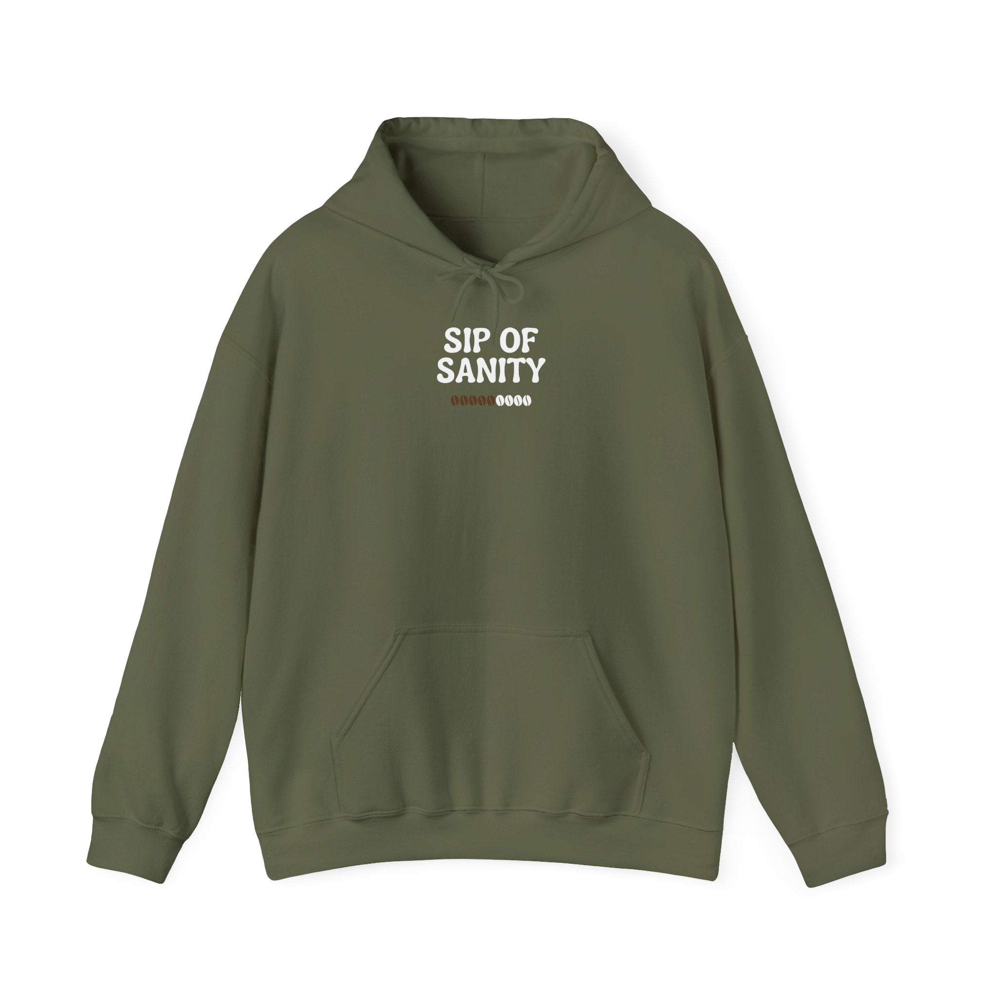 Sip Of Sanity Funny Coffee Hoodie | Gildan 18500 Unisex Graphic Pullover