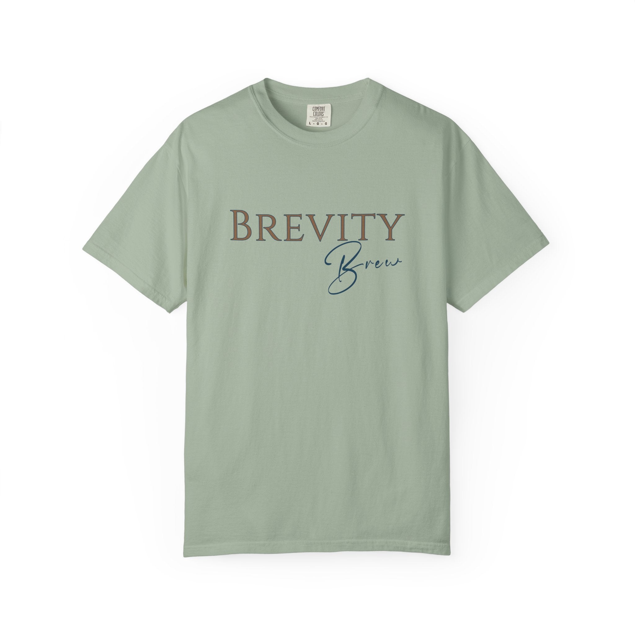 Brevity Brew Minimalist Coffee T-Shirt | Comfort Colors 1717 | Writer Gift Tee