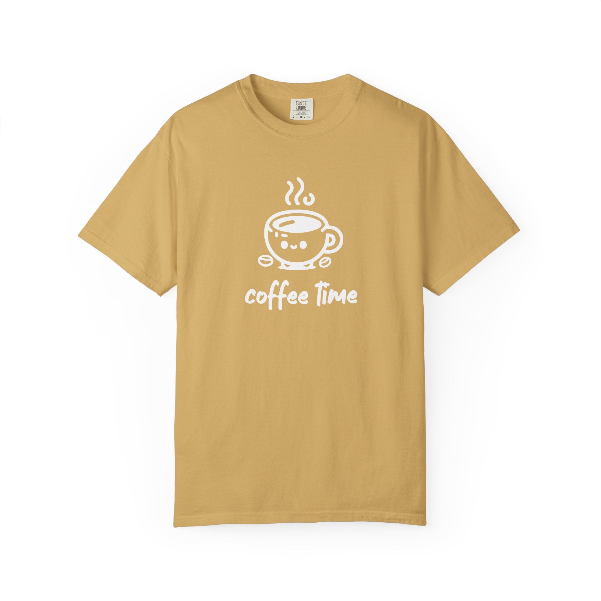 Coffee Time T-Shirt | Comfort Colors 1717 | Cute Steaming Cup Graphic Tee