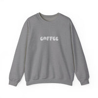 Gildan 18000 Retro Coffee Bubble Font Sweatshirt - Light Grey Crewneck