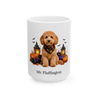 Personalized Mini Goldendoodle Dog Mug – Custom Pet Name Halloween Gift