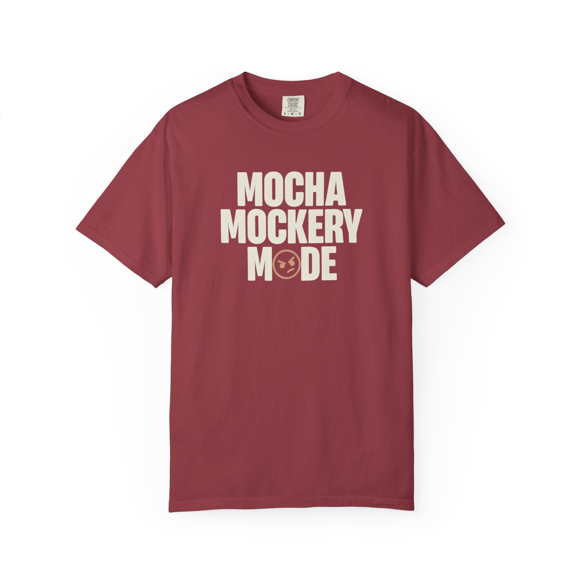 Mocha Mockery Mode Sarcastic Coffee T-Shirt - Funny Barista Tee - Retro Aesthetic Graphic Shirt - Premium Comfort Colors 1717
