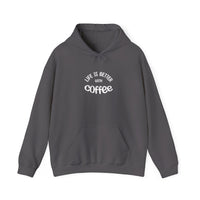 Life Is Better With Coffee Hoodie |  Aesthetic Coffee Lover Gift | Cozy Minimalist Hooded Sweatshirt