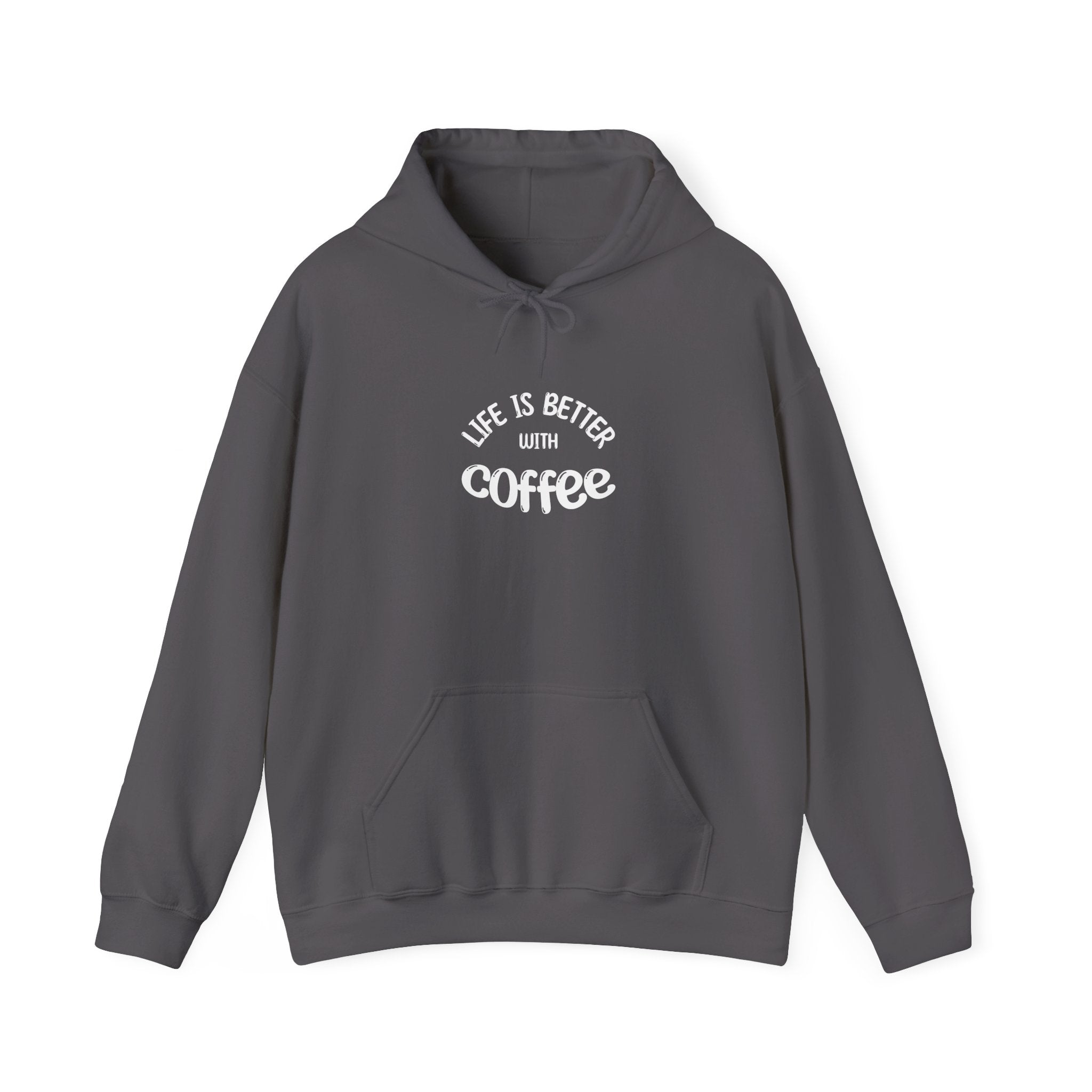 Life Is Better With Coffee Hoodie |  Aesthetic Coffee Lover Gift | Cozy Minimalist Hooded Sweatshirt