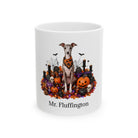 Personalized Italian Greyhound Halloween mug with custom dog name, front product view