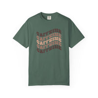 Caffeine Wave T-Shirt | Retro Caffeine Wave T-Shirt | Comfort Colors 1717 | Wavy Text Coffee Lover Gift