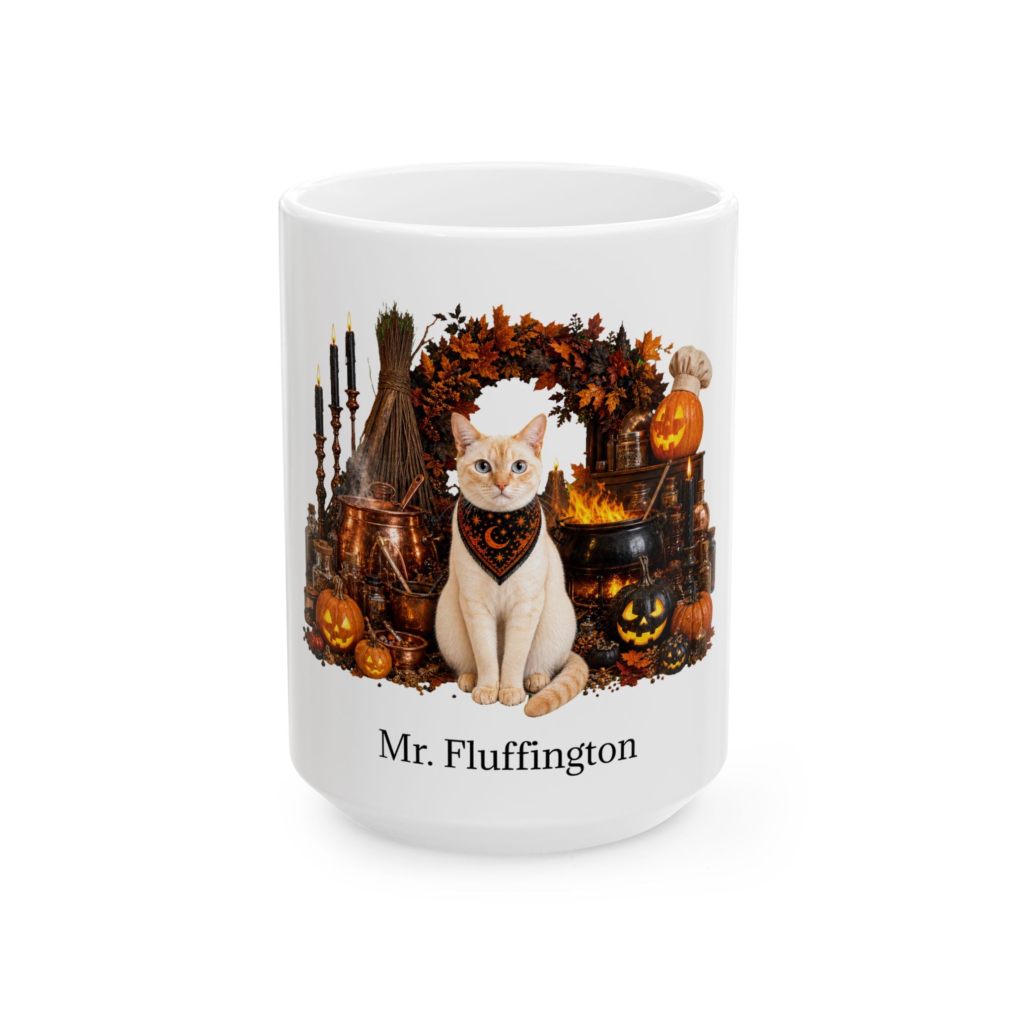 Personalized Colorpoint Shorthair Cat Halloween Mug – Custom Name