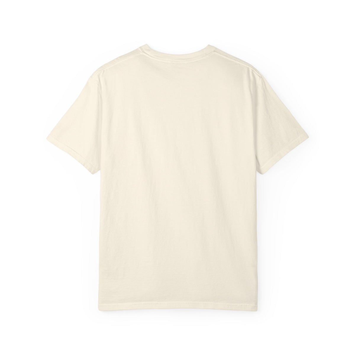 Plain back of Ivory Comfort Colors T-shirt.