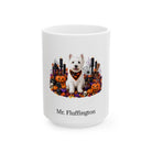 Personalized West Highland White Terrier dog Halloween mug, 11oz white ceramic, with custom pet name on front