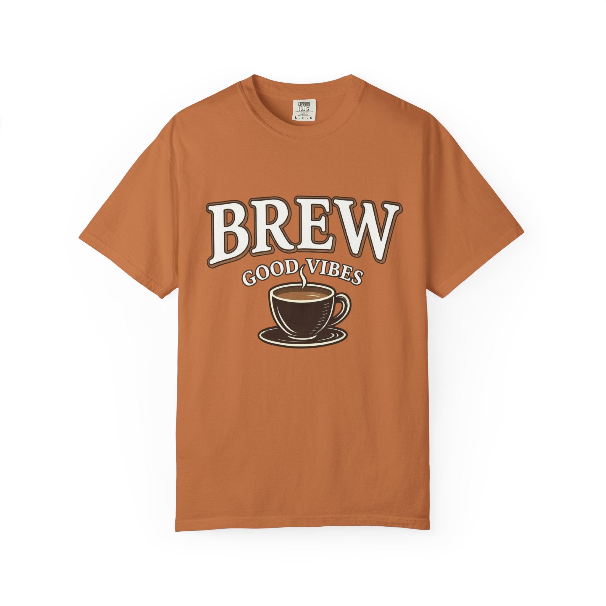 Brew Good Vibes Tee | Garment Dyed Comfort Colors | Barista Gift