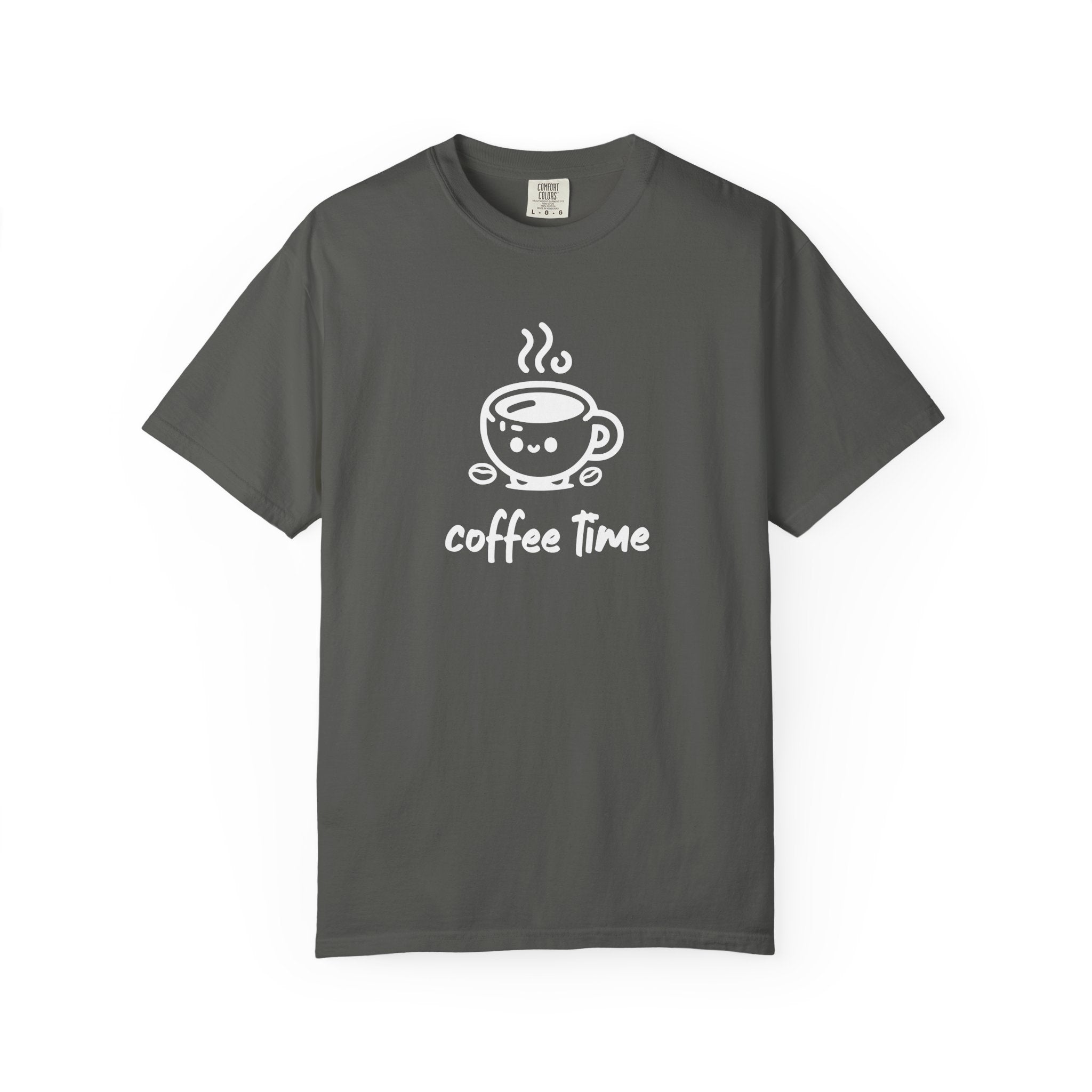 Coffee Time T-Shirt | Comfort Colors 1717 | Cute Steaming Cup Graphic Tee