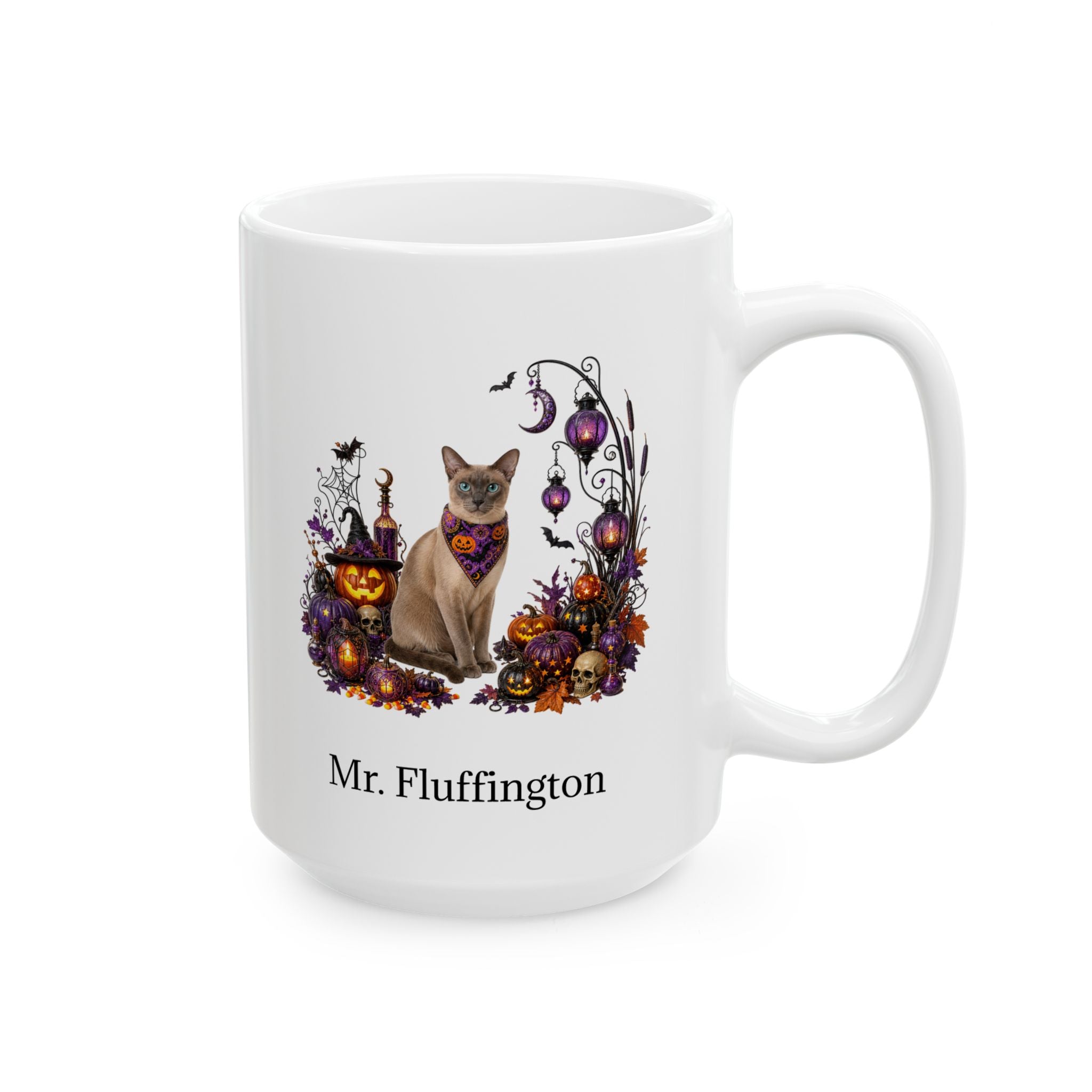 Personalized Tonkinese Halloween Mug – Custom Cat Name Gift