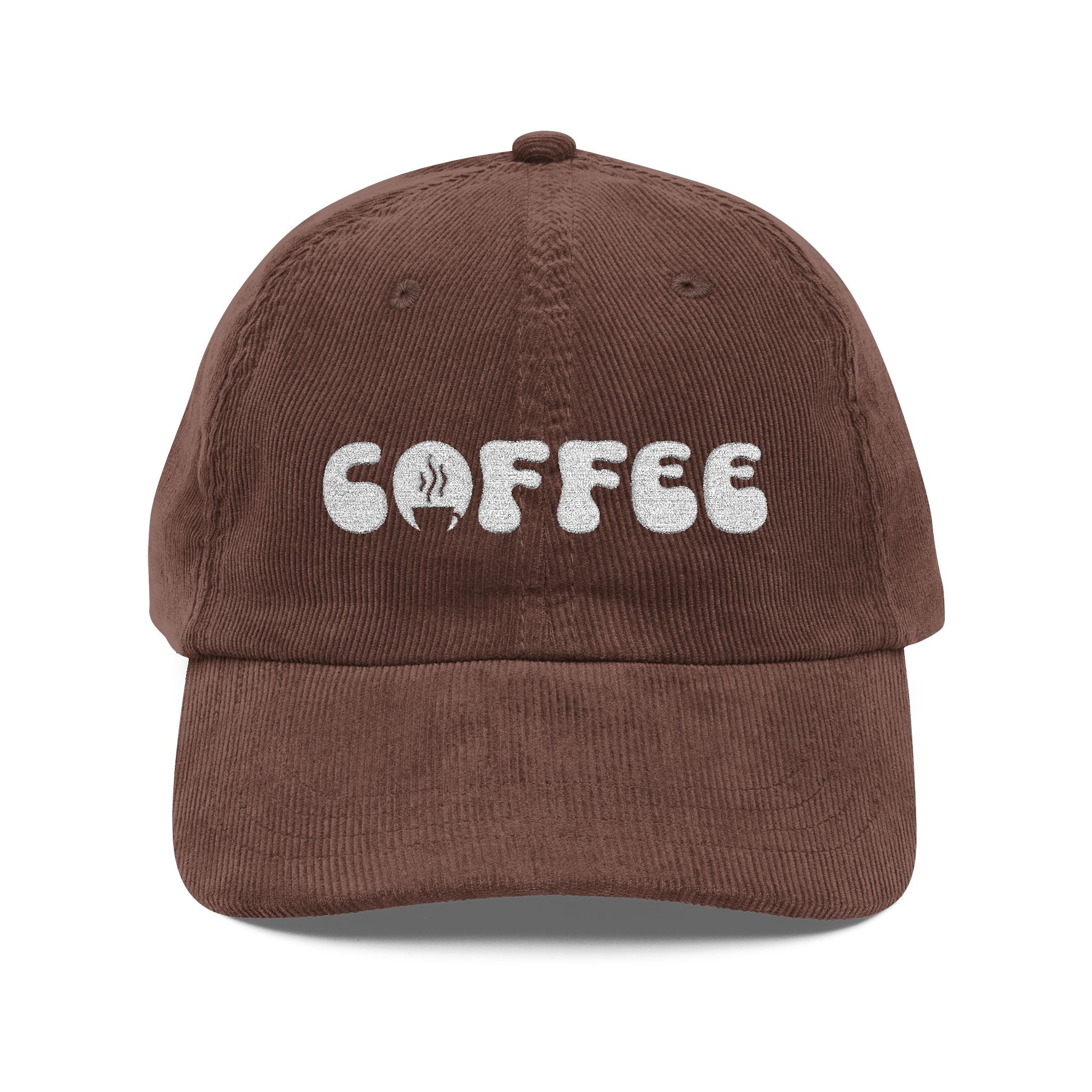 Coffee Lovers Corduroy Cap - Unstructured Vintage Dad Hat - Barista Gift