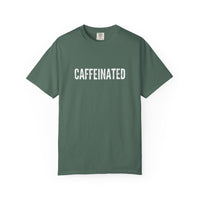 Caffeinated T-Shirt | Comfort Colors 1717 | Minimalist Coffee Box Logo Tee