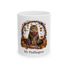 Personalized Siberian cat ceramic coffee mug with Halloween artwork and custom name — image 2
