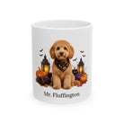 Personalized Mini Goldendoodle Dog Mug – Custom Pet Name Halloween Gift