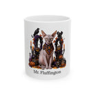 Personalized Sphynx cat ceramic coffee mug with Halloween artwork and custom name — image 2