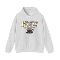 Brew Good Vibes Hoodie | Vintage Cafe Style Pullover | Cozy Coffee Aesthetic Sweatshirt | Retro Barista Gift