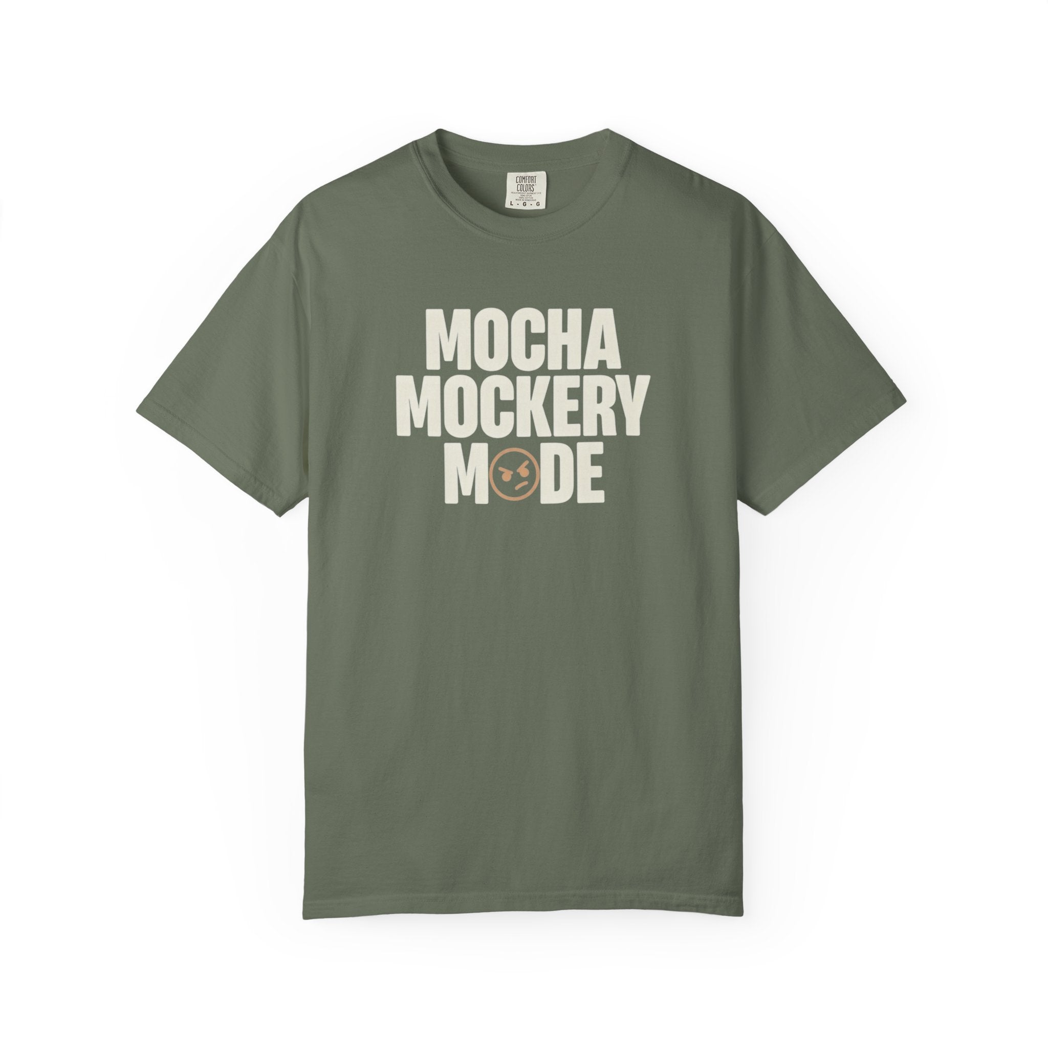 Mocha Mockery Mode Sarcastic Coffee T-Shirt - Funny Barista Tee - Retro Aesthetic Graphic Shirt - Premium Comfort Colors 1717