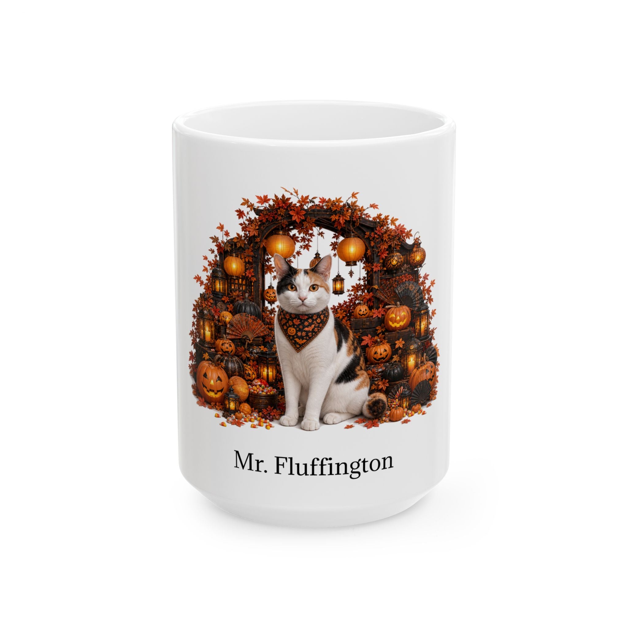 Personalized Japanese Bobtail Cat Halloween Mug – Custom Name