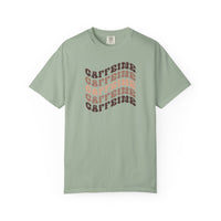 Caffeine Wave T-Shirt | Retro Caffeine Wave T-Shirt | Comfort Colors 1717 | Wavy Text Coffee Lover Gift