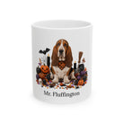 Personalized Basset Hound Halloween Mug – Custom Dog Name Gift