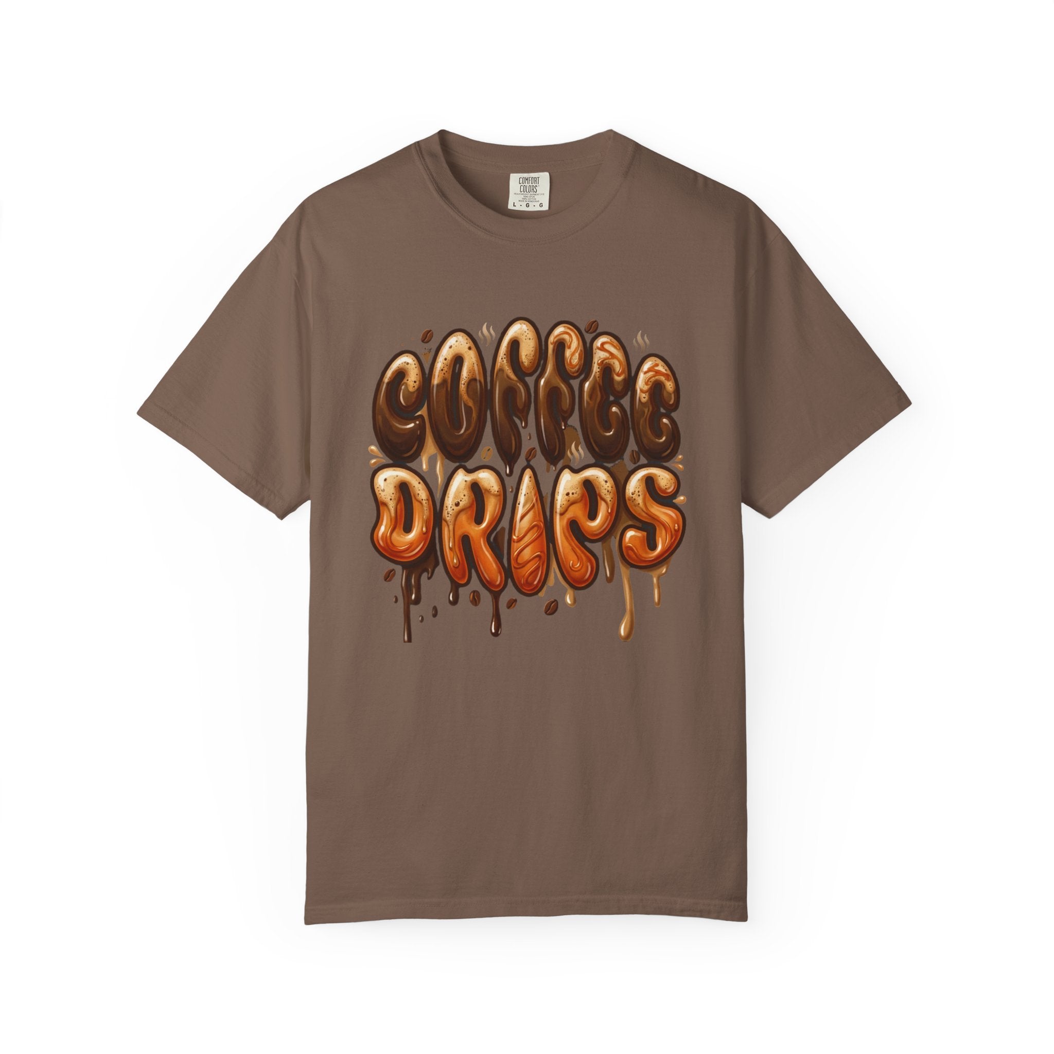 Coffee Drips Retro T-Shirt | Comfort Colors Garment Dyed Graphic Tee