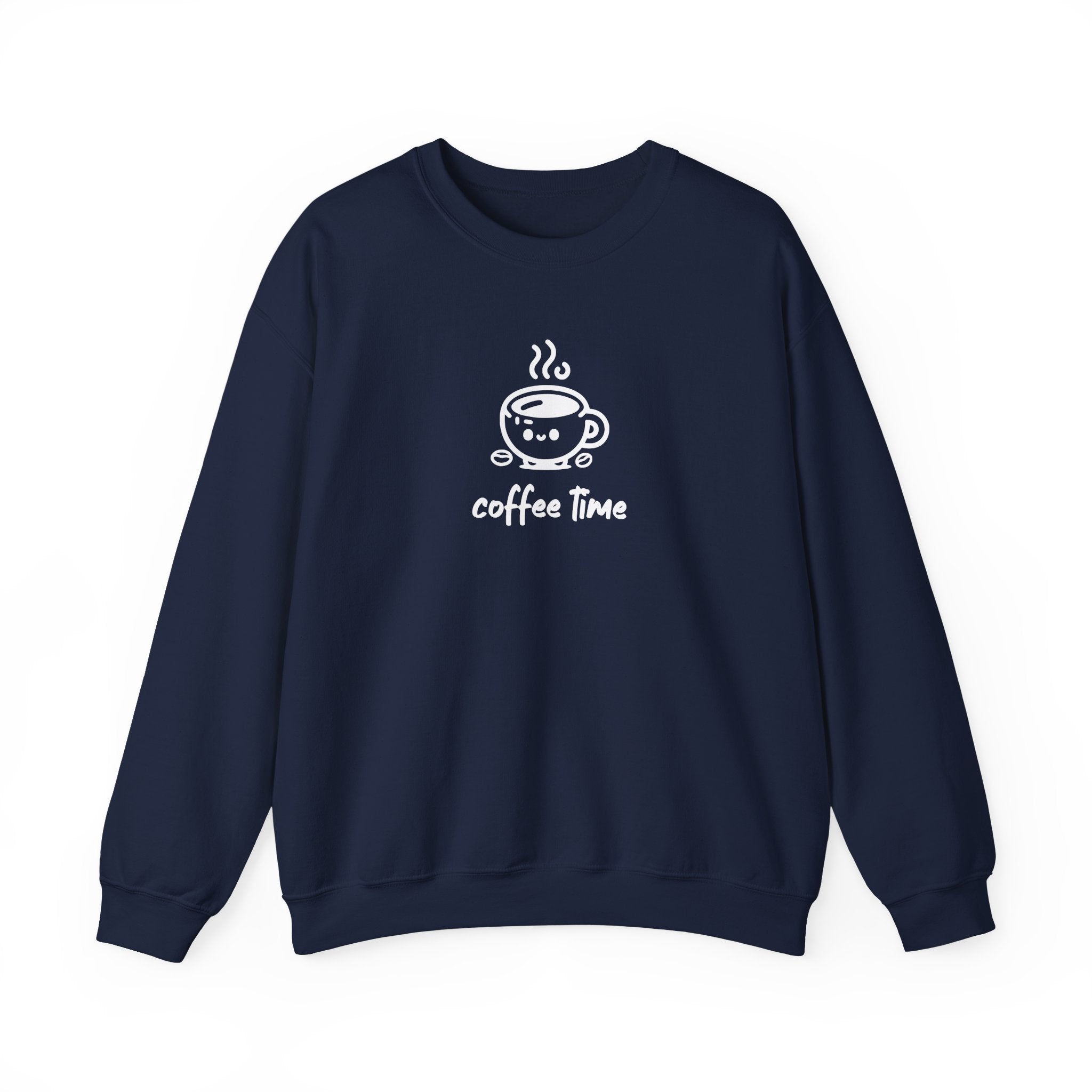 Brevity Brew Coffee Time Graphic Sweatshirt – Cozy Unisex Crewneck