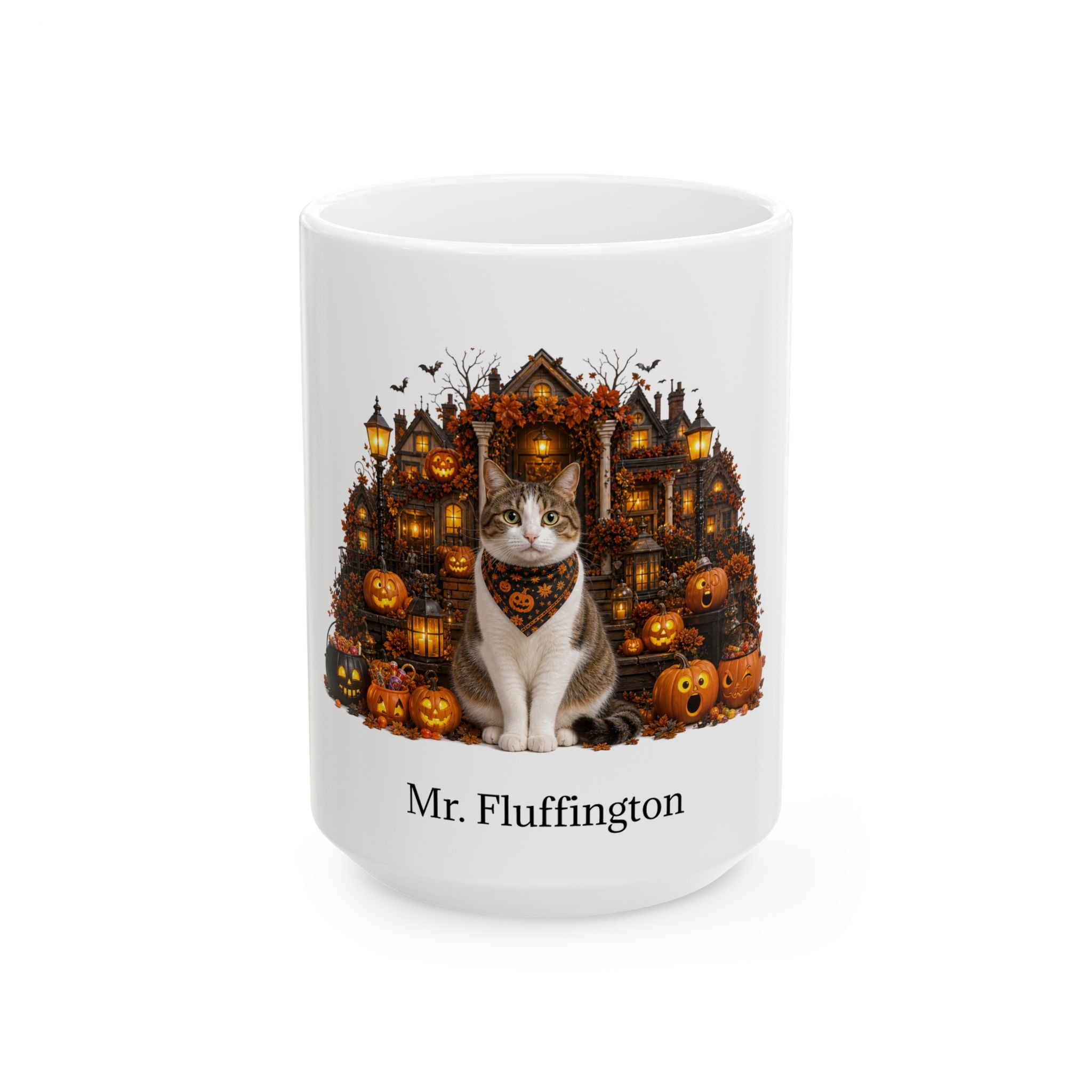 Personalized Domestic Shorthair Cat Halloween Mug – Custom Name