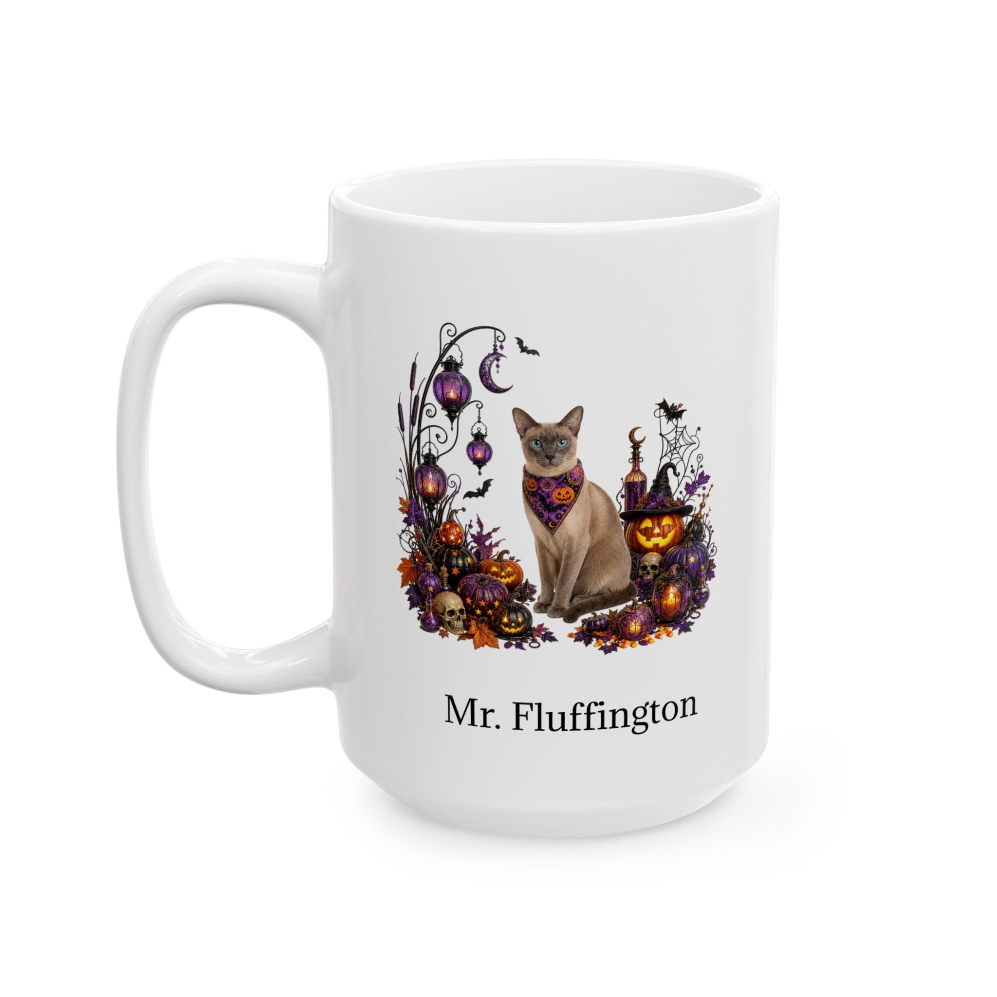 Personalized Tonkinese Halloween Mug – Custom Cat Name Gift