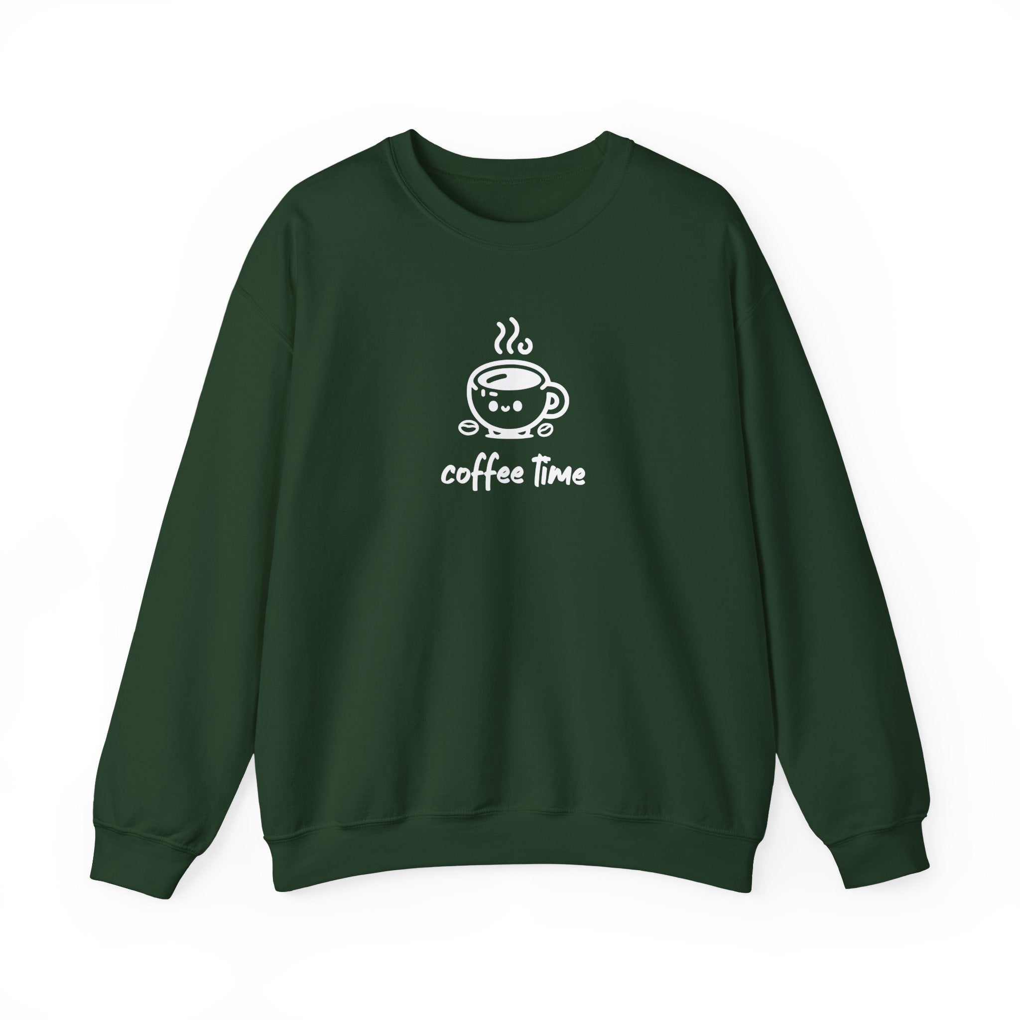 Brevity Brew Coffee Time Graphic Sweatshirt – Cozy Unisex Crewneck