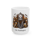 Personalized Russian Blue Cat Mug – Custom Pet Name Halloween Gift