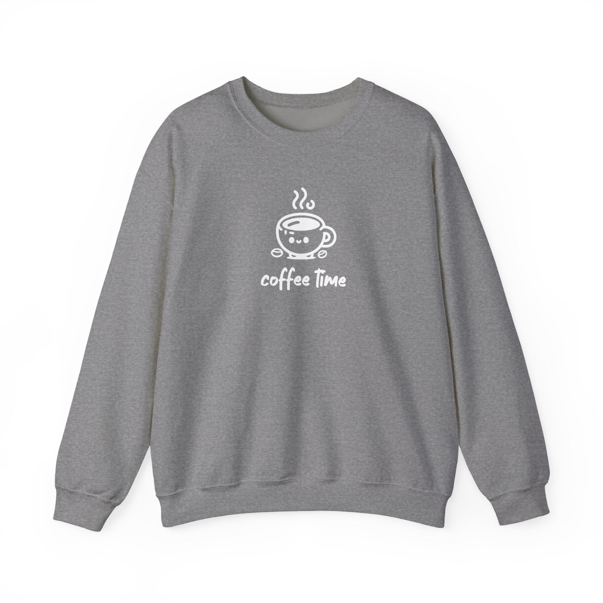 Brevity Brew Coffee Time Graphic Sweatshirt – Cozy Unisex Crewneck