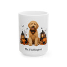 Personalized Goldendoodle Halloween mug, alternate product view