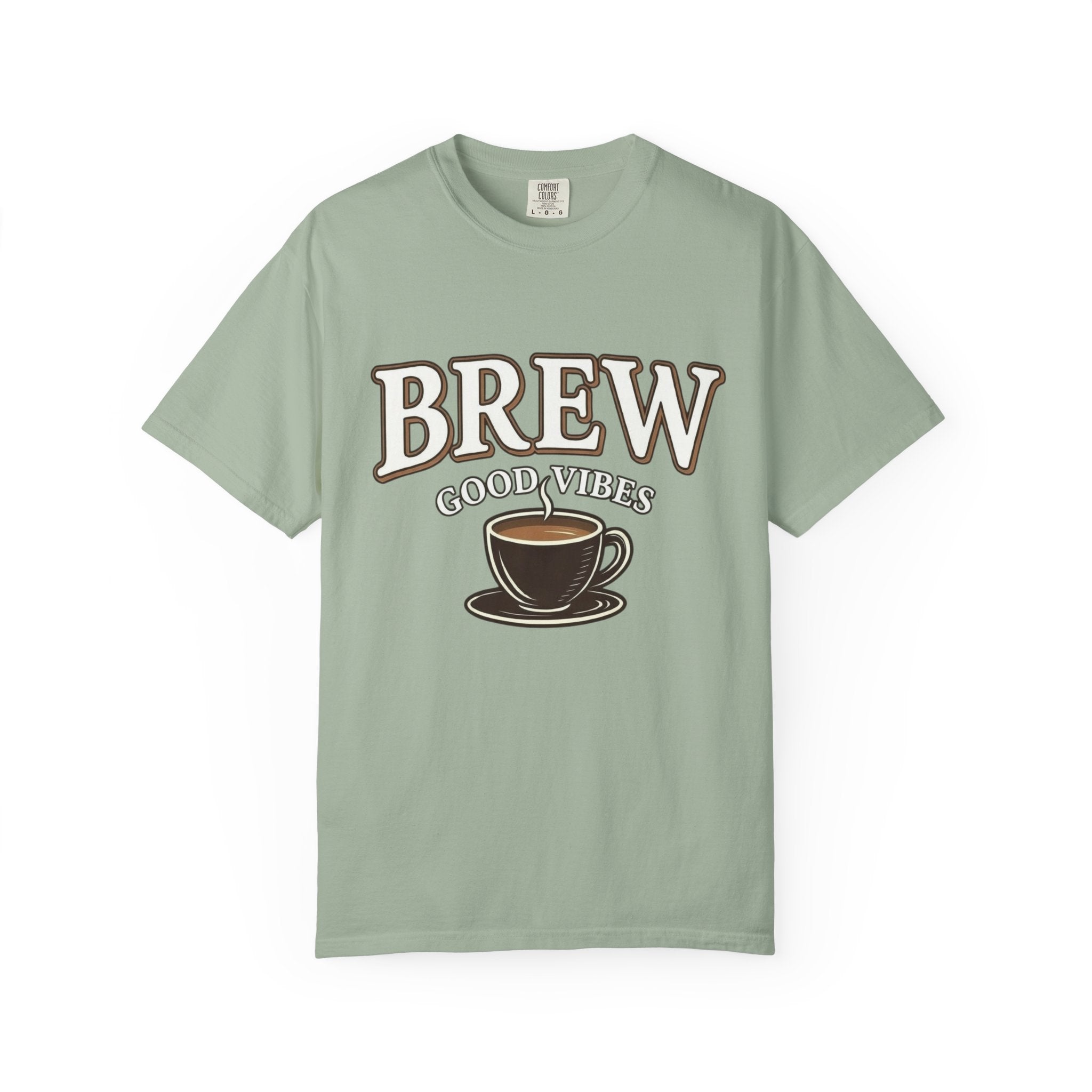 Brew Good Vibes Tee | Garment Dyed Comfort Colors | Barista Gift