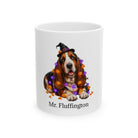 Personalized Basset Hound Dog Mug – Custom Pet Name Halloween Gift