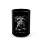 Personalized Chesapeake Bay Terrier black ceramic coffee mug with custom dog name