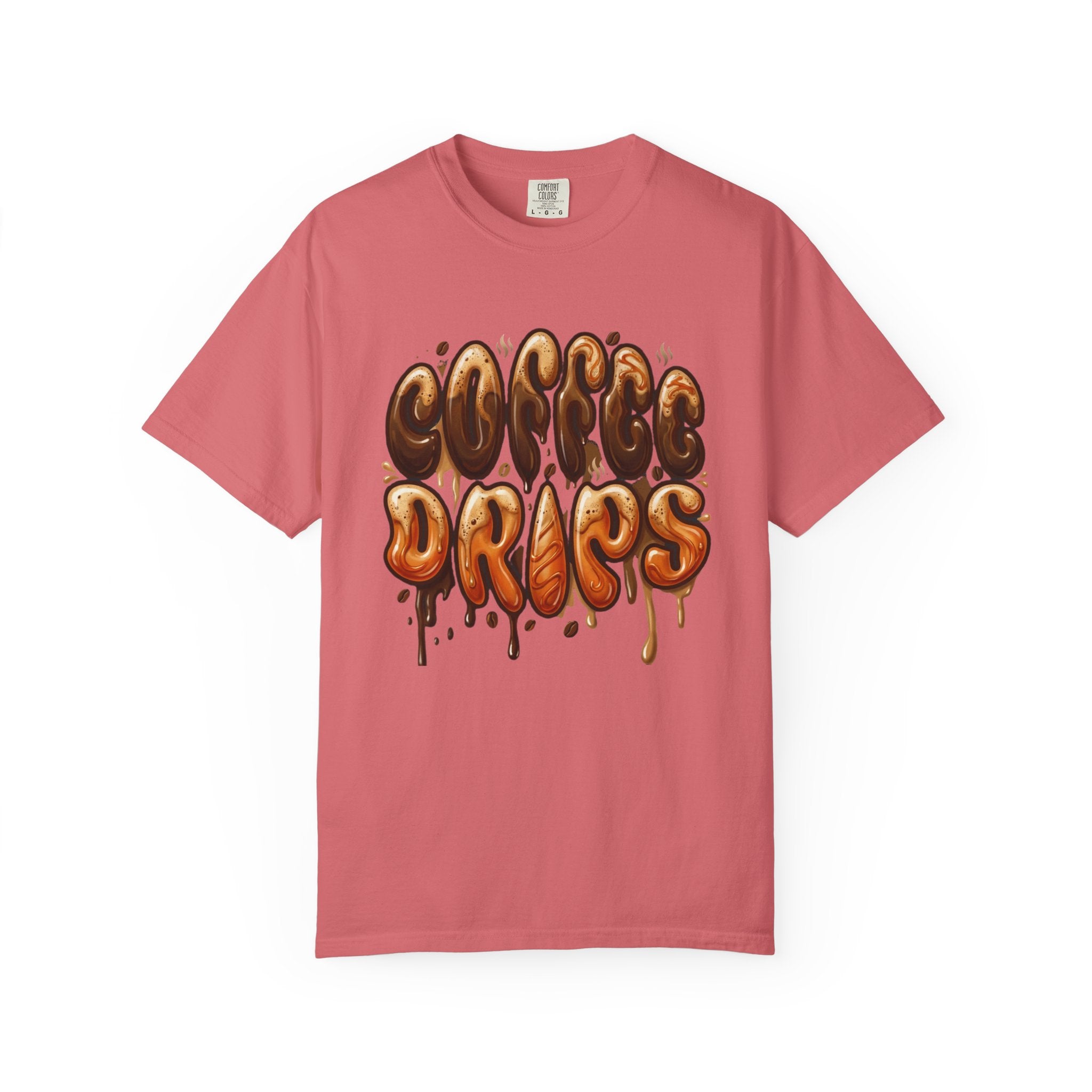 Coffee Drips Retro T-Shirt | Comfort Colors Garment Dyed Graphic Tee