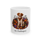 Personalized Brittany dog ceramic coffee mug with Halloween artwork and custom name — image 2